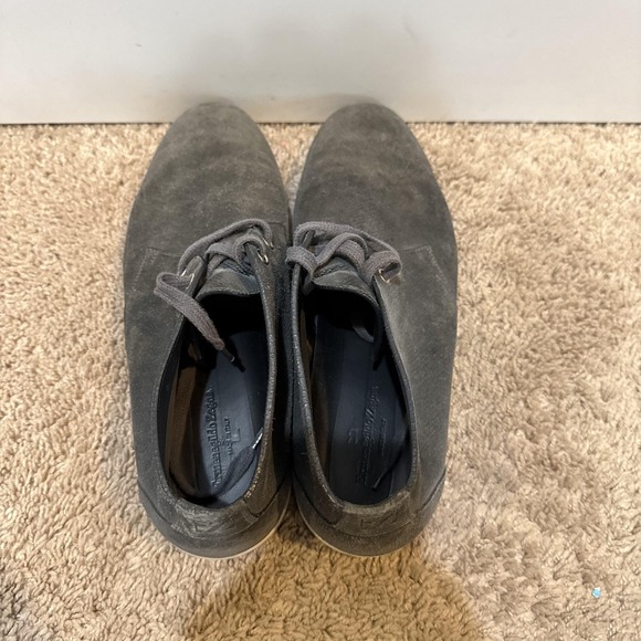 Ermenegildo Zegna Chukka Boots Mens Size 10 Gray Suede Casual Lace Up Italy - Picture 5 of 9
